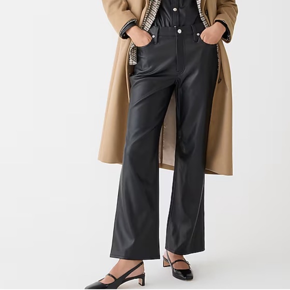J.Crew Slim wide-leg pant in faux leather - Picture 5 of 15